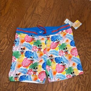 Disney Mickey Mouse Swim Trunks XL NEW NWT Hawaiian Tropical